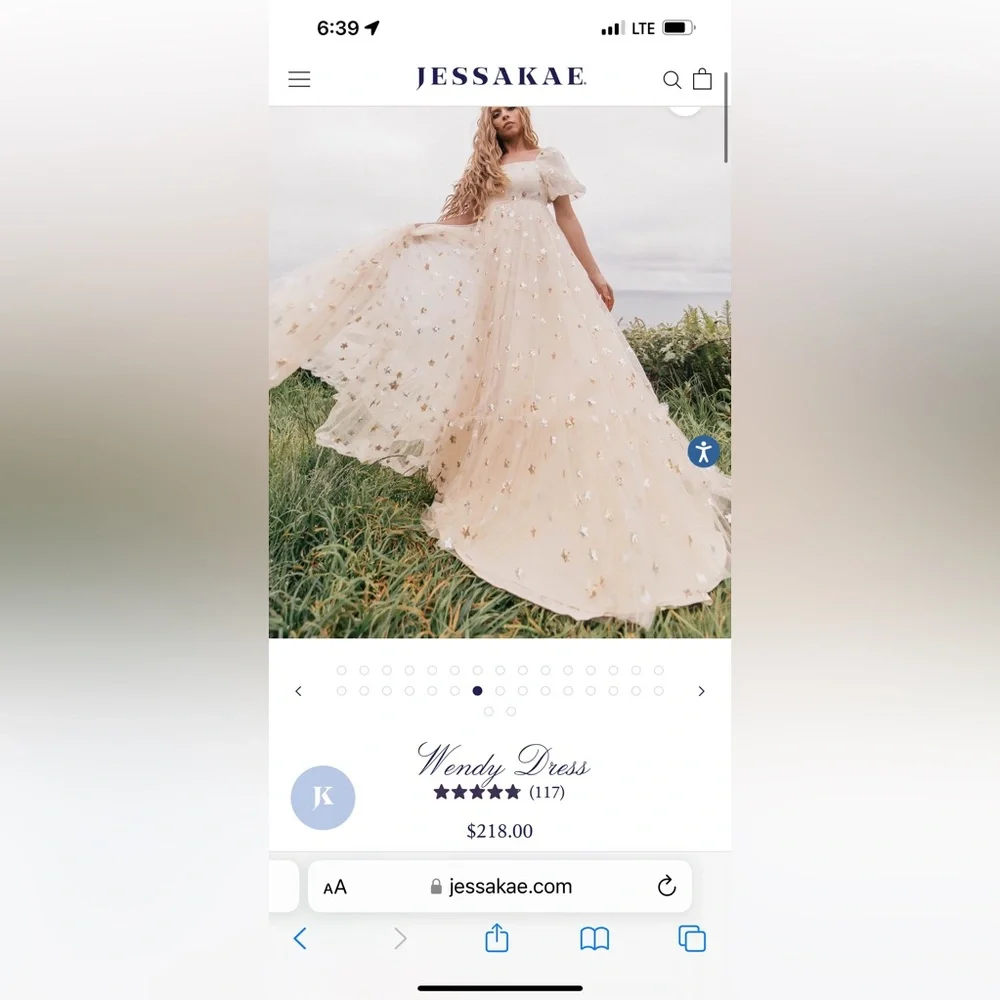 Jessa Kate gown size large. Worn once for 3 hours - Picture 3 of 4